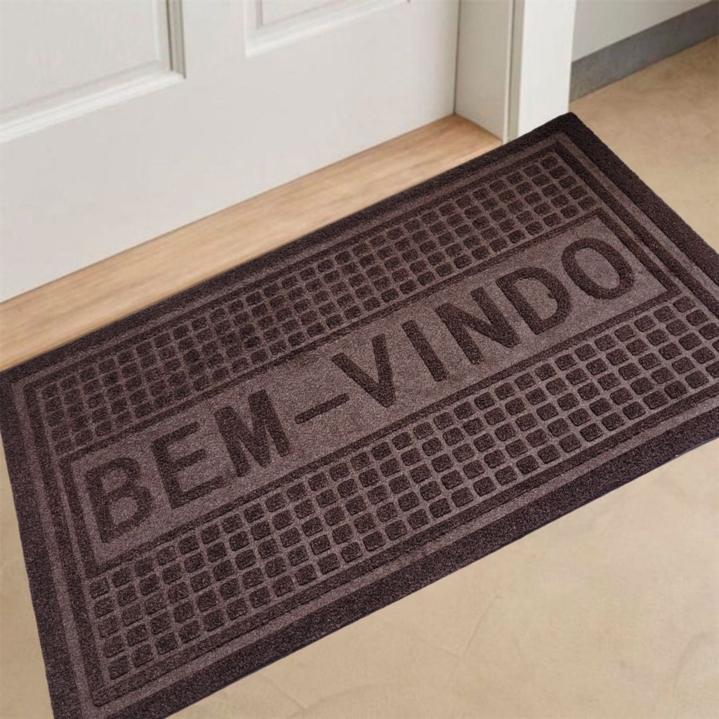Tapete De Porta De Entrada Bem Vindo Antiderrapante Capacho ...