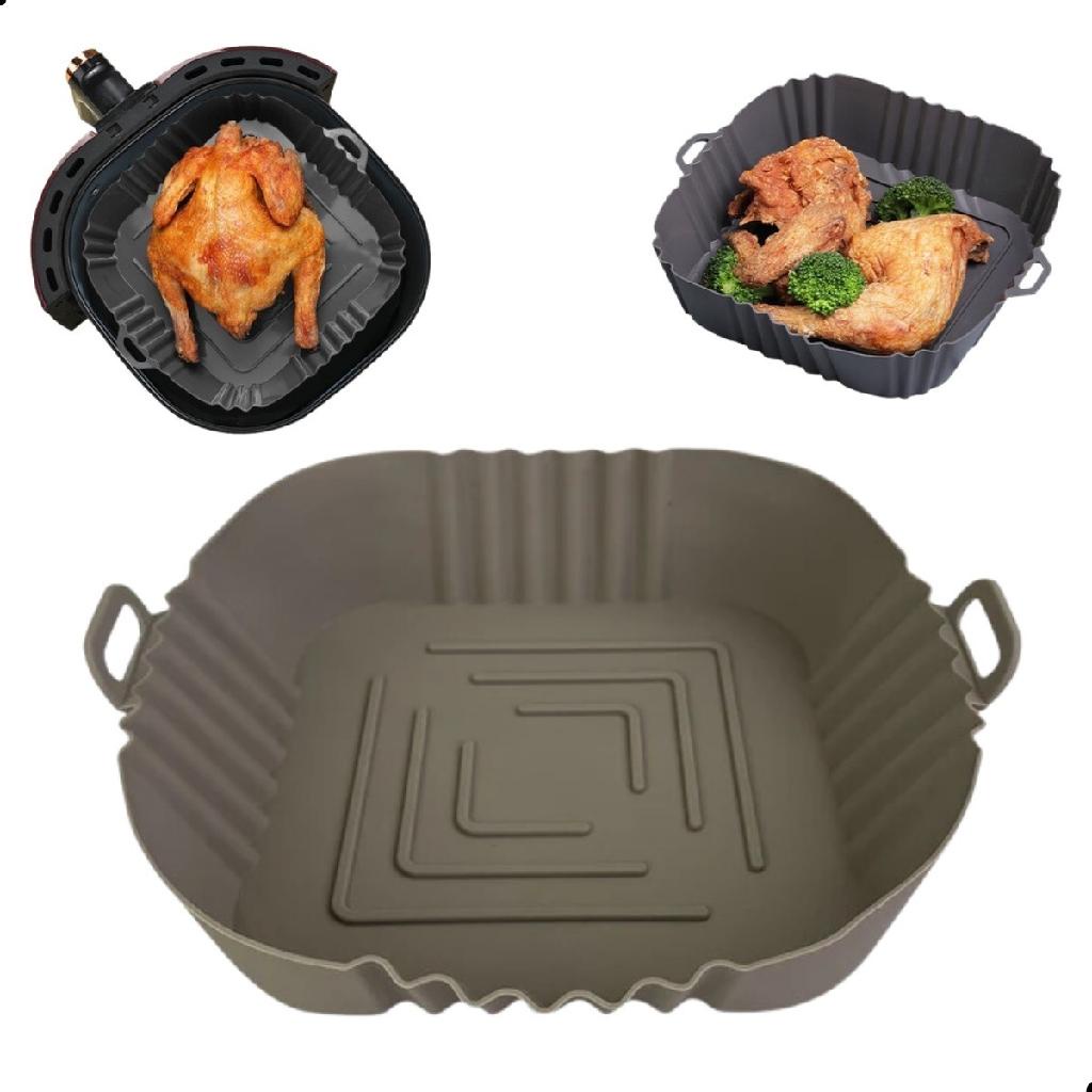 Forma De Silicone Air fryer Antiaderente Cesto Silicone Fritadeira Elétrica - mat - Peças e