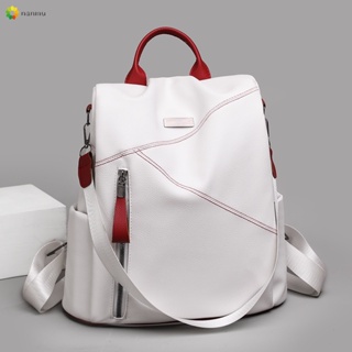 Moda Mochilas De Costura Em Couro Macio Femininas Anti-Roubo Mochila Escolar Com Zíper Traseiro Nova Casual Um Ombro