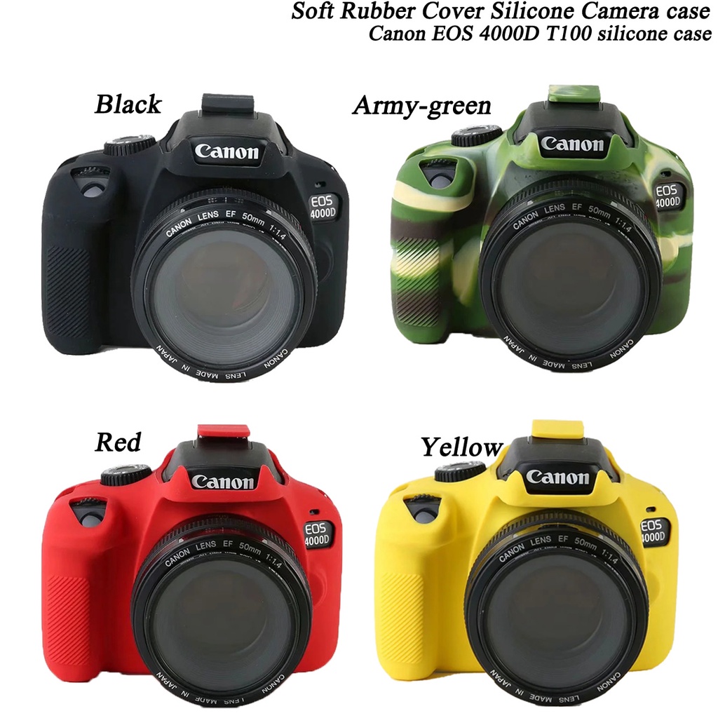 PULUZ Coque de protection souple en silicone pour Canon EOS 3000D/4000D (Rouge