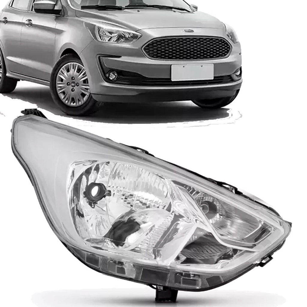 Farol Ford Ka 2019 2020 2021 2022 Cromado | Shopee Brasil