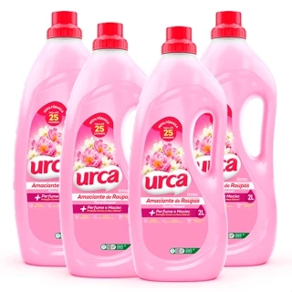 Kit 4 AMACIANTE URCA FLORAL ROSA 2L