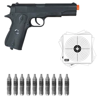 Pistola Airsoft Pressão Co2 Rossi Comander + Básico 04
