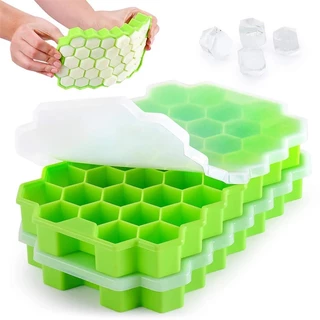 Forma Gelo Silicone Não Tóxico Colmeia P/Garrafa Com Tampa