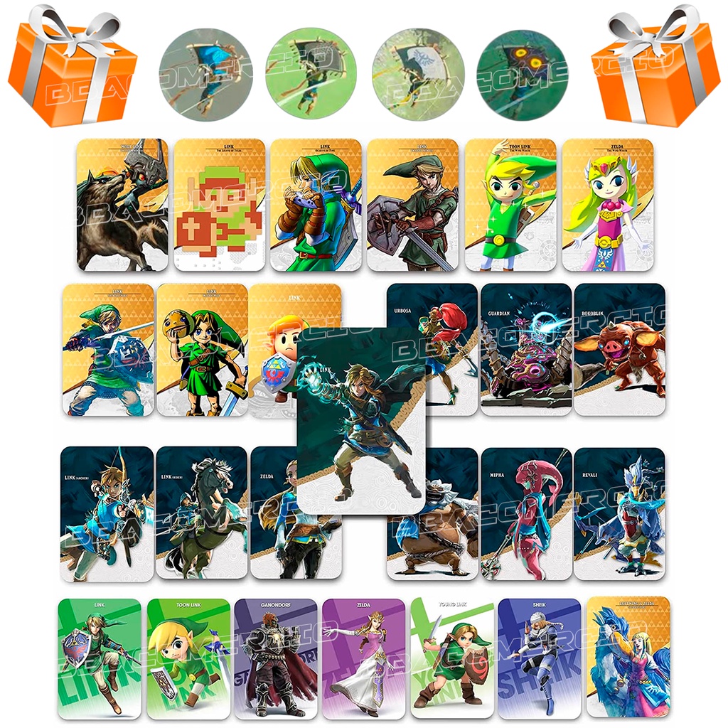 26 Cartoes Amiibo Zelda Nintendo Switch Wii U New 3DS New DS
