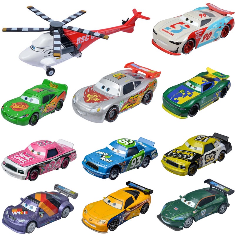 Pixar Cars 3 Relâmpago McQueen Helicóptero Max Schnell Shif Bem 1 : 55 Diecast Metal Alloy Vehicle