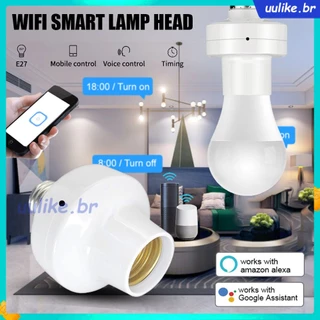 Ewelink E27 E26 Wifi Smart Light Bulb Adapter, lamp Holder Base，90-250v Wireless Voice Control With Alexa Google Home uulike_br
