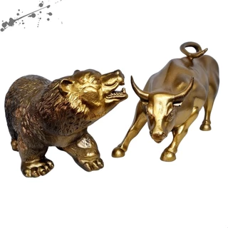 Enfeite para escritório Touro e Urso Wall Street New York RESINA
