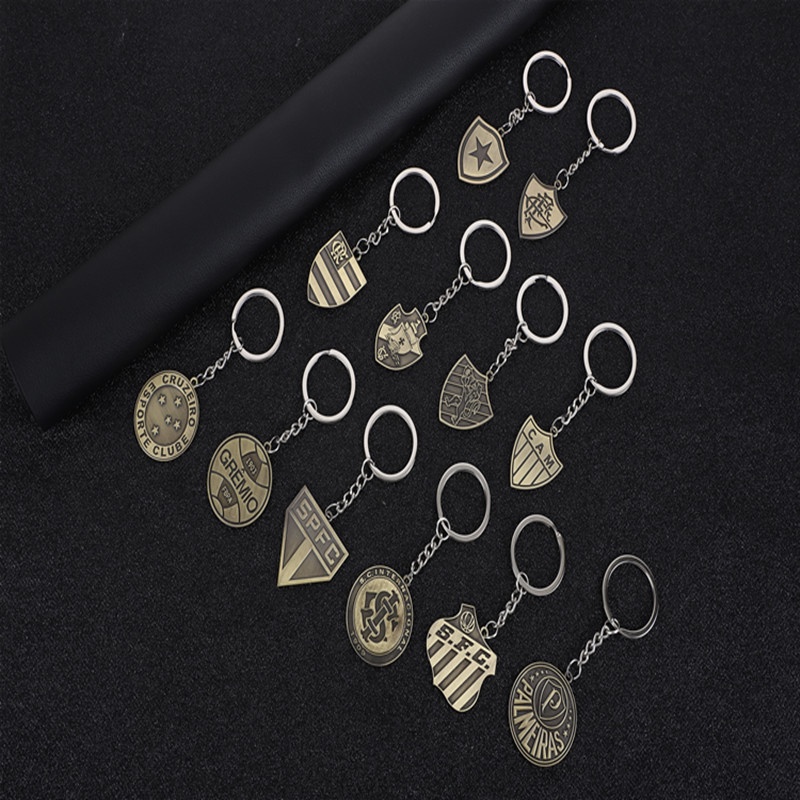 Liga Do Futebol Brasil Flamenco Corinto San Paulo Cruzeiro Gremio Keychain