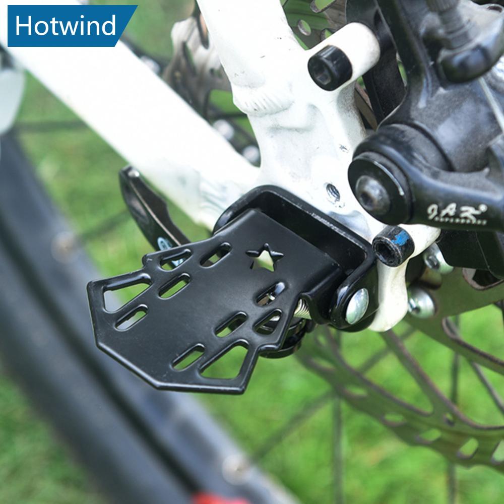 【 HW 】 1 Par De Pedal De Bicicleta Com Dobrável Traseiro De Aço Manganês Apoio Para Os Pés A3Z4