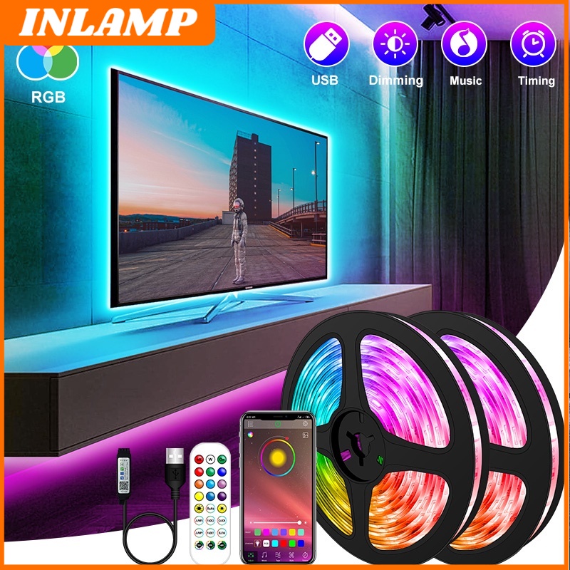 Fita Led USB Bluetooth 5050 Flexível 1M/2M/3M5M/10M Adequada Para Diodo Emissor De Luz De Tela De TV