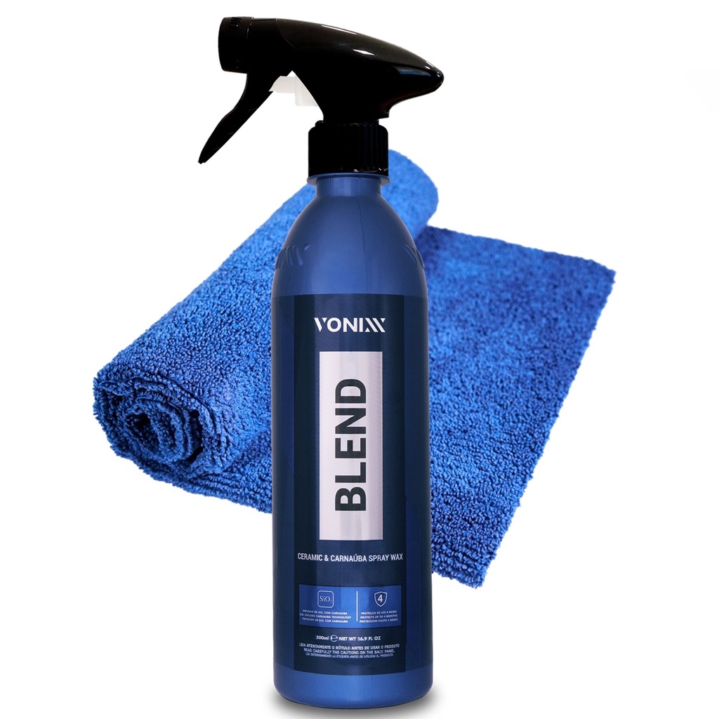 Blend Spray Cera Automotiva Líquida Vonixx 500ml + Toalha