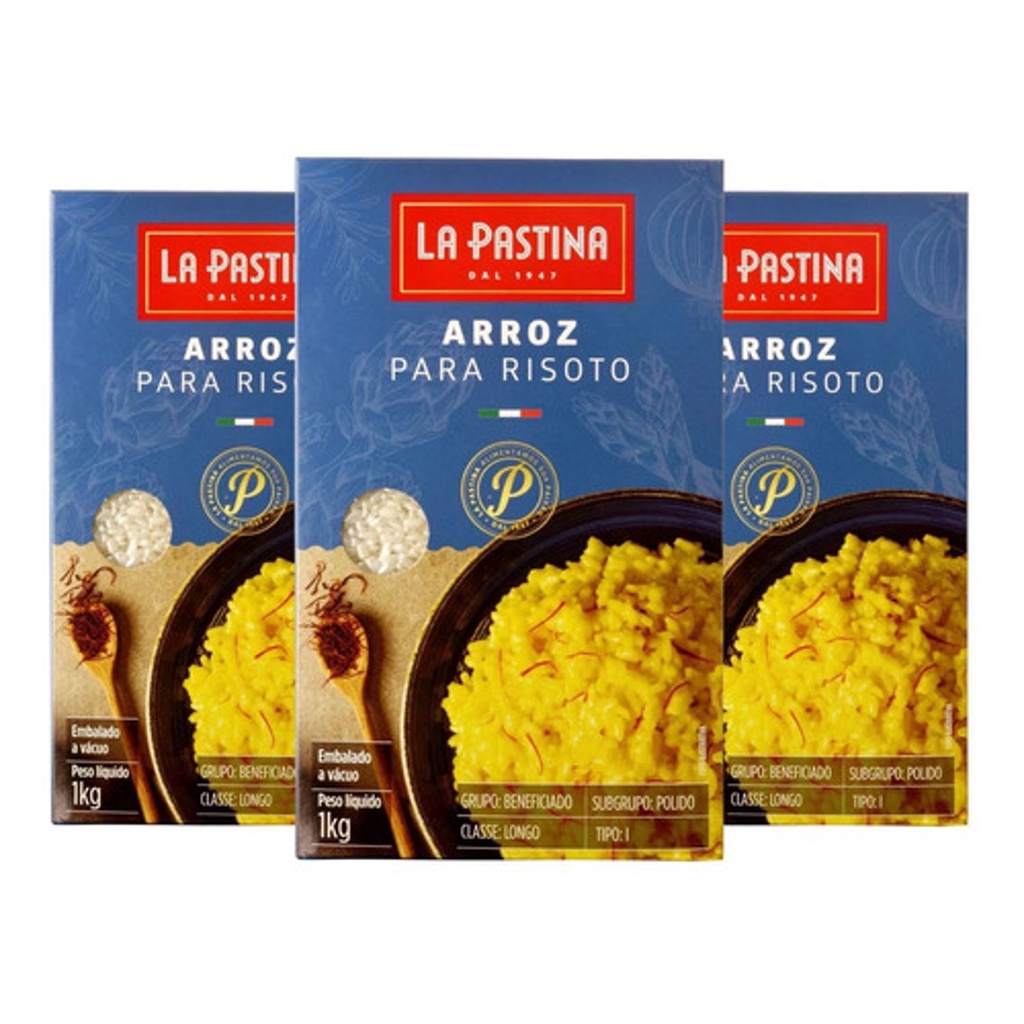 Arroz Ita LA PASTINA Risoto 1kg (3 pacotes) | Shopee Brasil