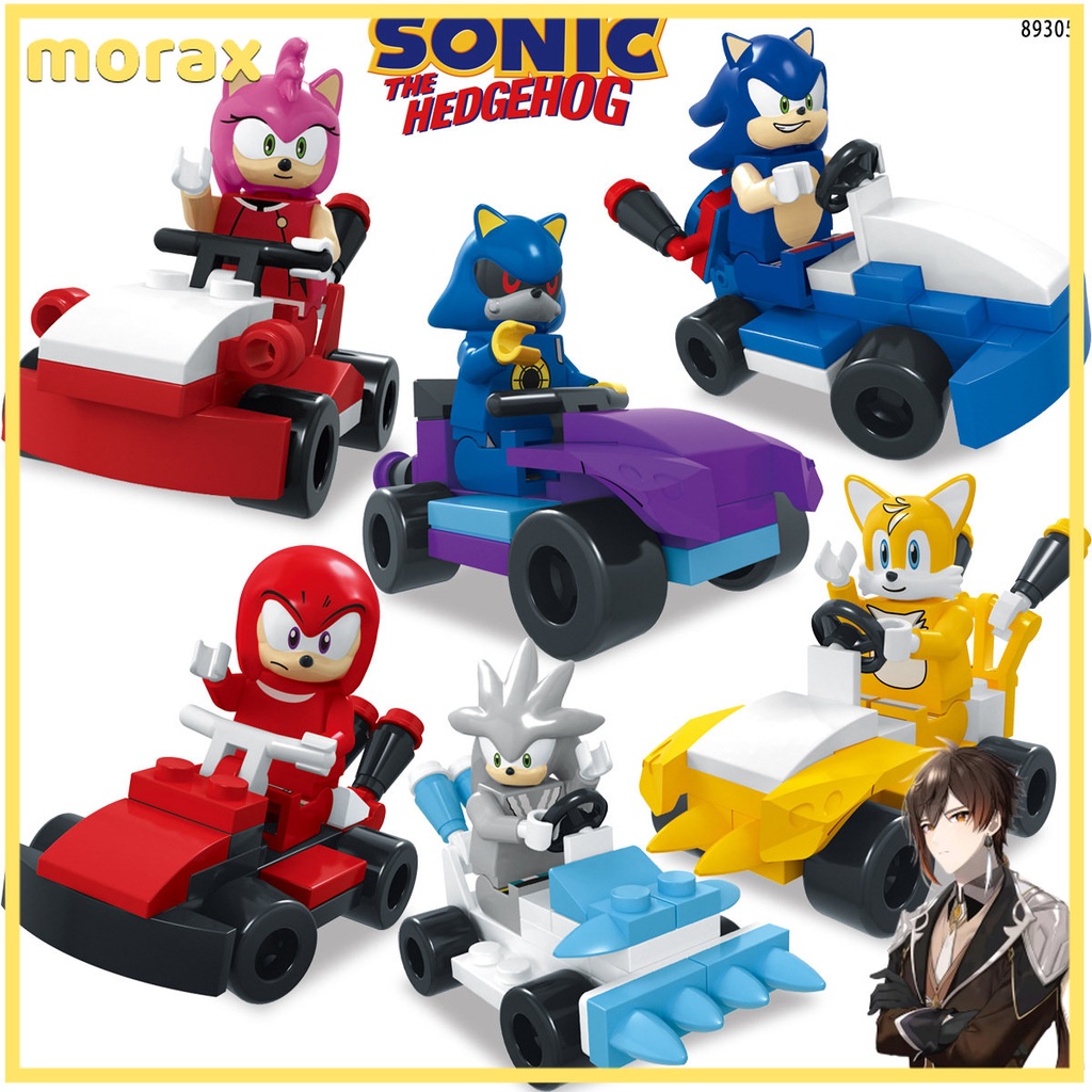 Lego Sonic O Porco Espinho Amy Rose MetalSonic Emenda Blocos De Construção  Brinquedos 6pcs Ação Figura Modelo