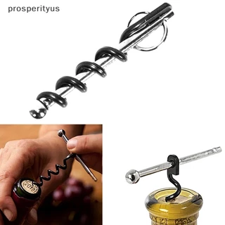 [prosperityus] Mini Pocket Tinto De Bolso Saca-Rolhas De Garrafa De Vinho Abridor De Tampas De Cerveja Chaveiro Porta-Chaves De Aço Inoxidável Ferramentas De Barras De Cozinha [BR]
