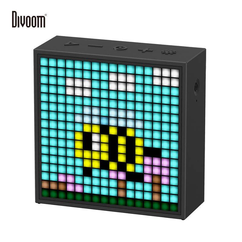 Divoom Timebox Evo Bluetooth Altifalante Portátil Com Alarme De Relógio Display LED Programável Para Criação De Arte Pixel Presente Único