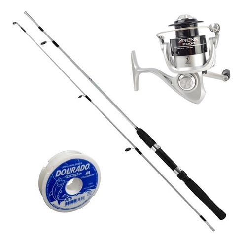 Vara Pesca 1,50 Metros Albatroz Arena 2.000 Linha Mono 0.30mm