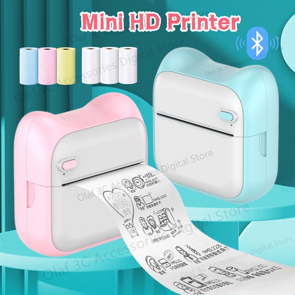 5PK Marklife P50 Thermal Label Printer machine HD Mini Photo Bluetooth  Wireless Sticker Roll Feed for IOS Android Paper Supplies