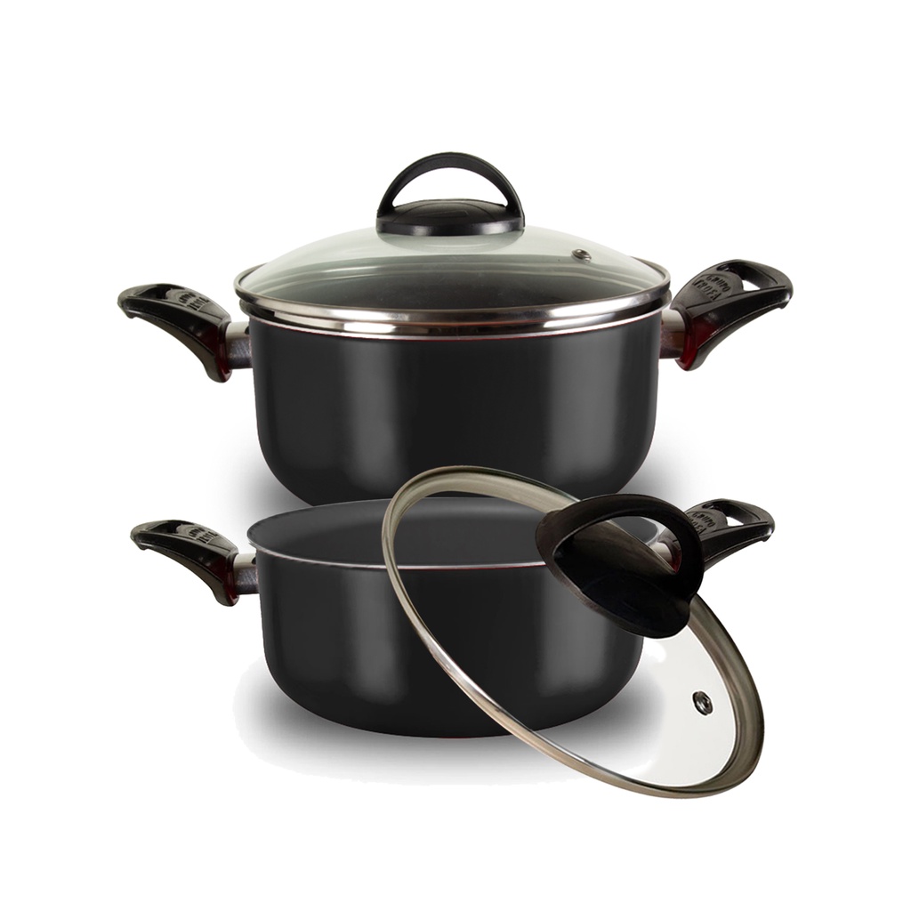 Kit 02 Panelas Caçarolas Tamanho Grande 22 E 24 Cm