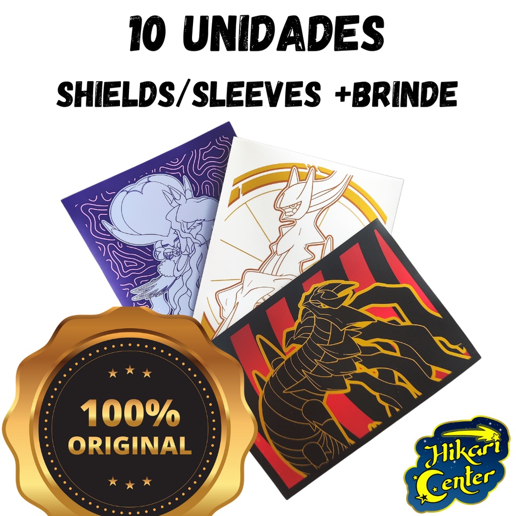 Shields Sleeves Pokémon Oficial - 10 Unidades Protetor De Cards/Coleção/Decoração