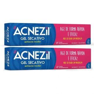 Kit com 2 - Cimed Acnezil Gel Secativo Antiacne Age Rápido e Eficaz 10g em Oferta na Shopee