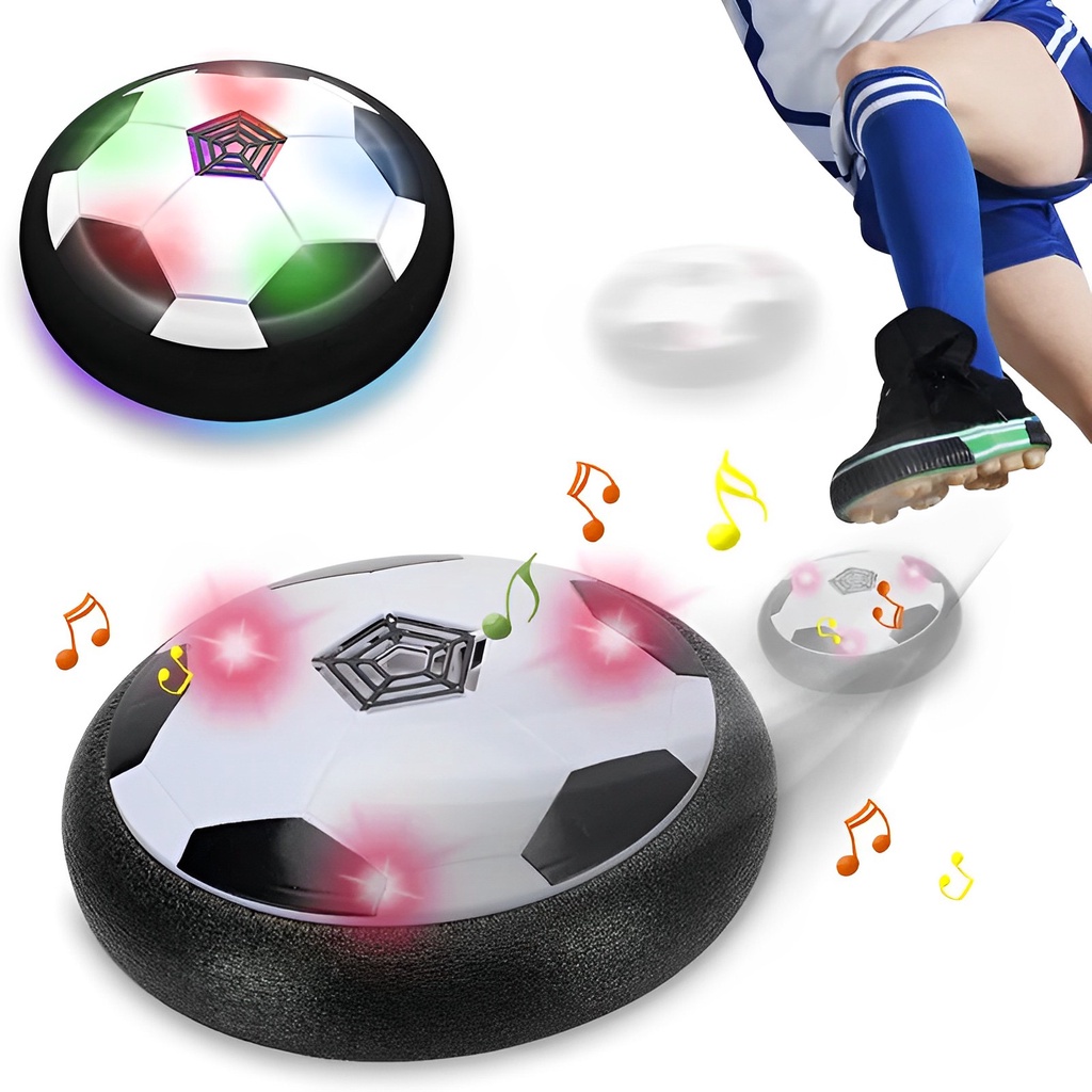 Ar power hover bola de futebol indoor brinquedo música colorida luz  piscando bola brinquedos crianças jogos