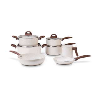 Jogo De Panelas  7 Peças Brinox Ceramic Life Vanilla