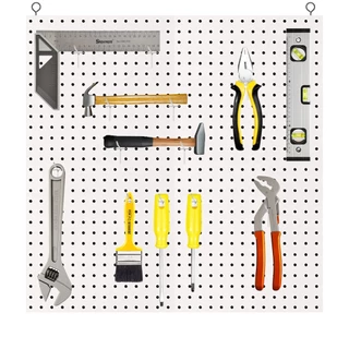 PAINEL ORGANIZADOR PERFURADA FERRAMENTAS CHAPA DE EUCATEX PEGBOARD 60X60