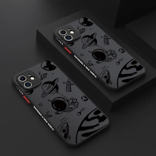 Astronauta espacial engraçado Para iPhone 14 13 12 11 Pro Max XR XS X 7 8 Plus SE 2020 Capa De Silicone Pára-Choques À Prova De Choque