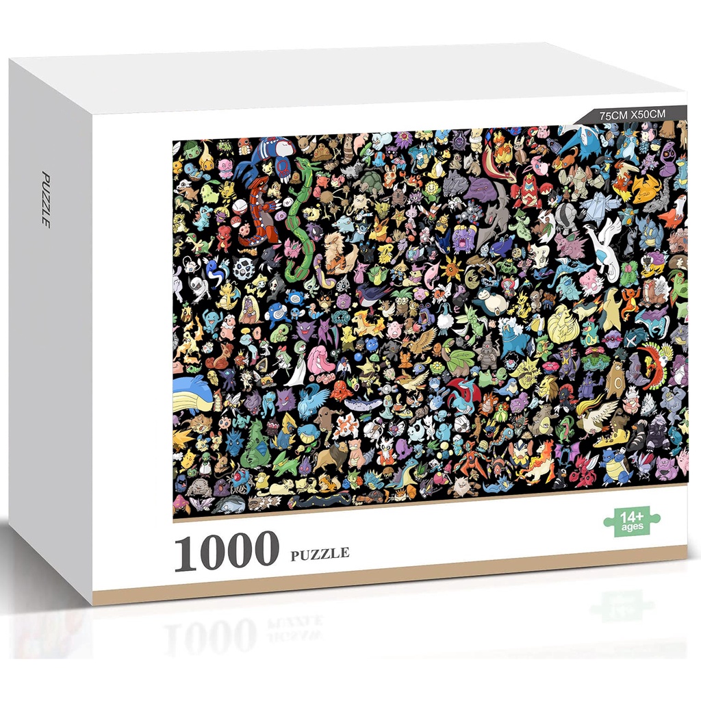 Pokémon Collage Anime Puzzles De Alta Qualidade Educacionais Infantis Brinquedos Adultos Jogos Interativos Familiares Decoração De Casa 1000 Peças