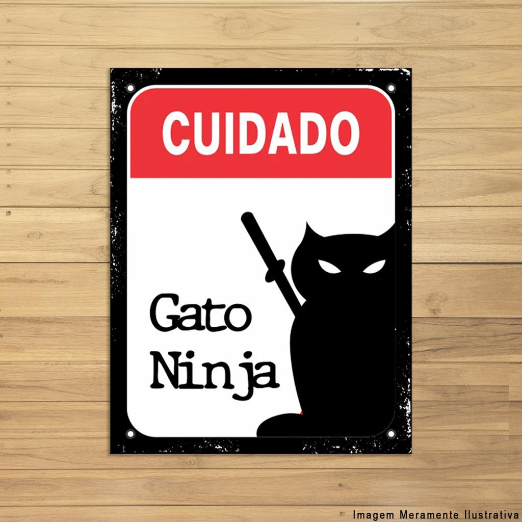 Placa Gato Ninja - Geek10