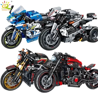 Blocos De Construção De Plástico ABS Criativos Modelo De Motocicleta diy Montando Brinquedos De Para Crianças Presente De Menino