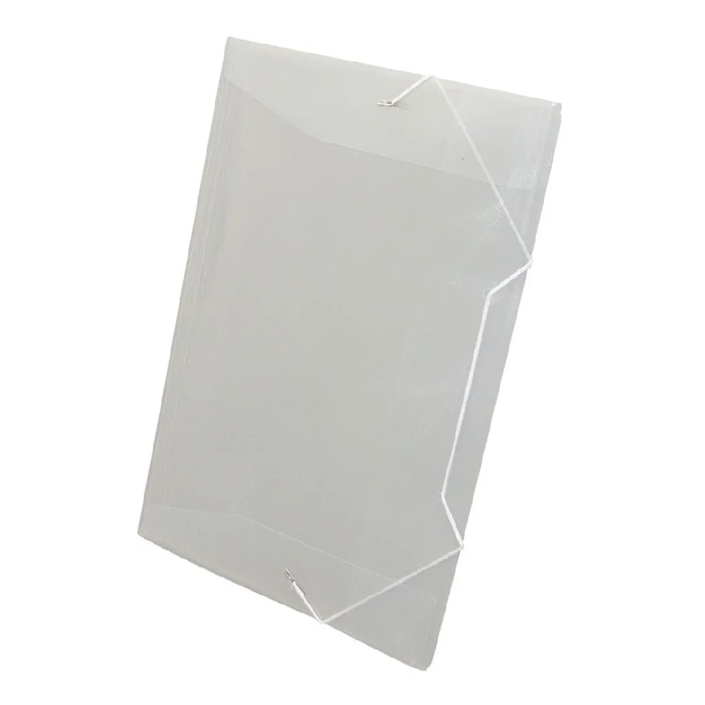 Pasta com Aba Elástico Polipropileno A4 transparente PT 1 UN | Shopee ...