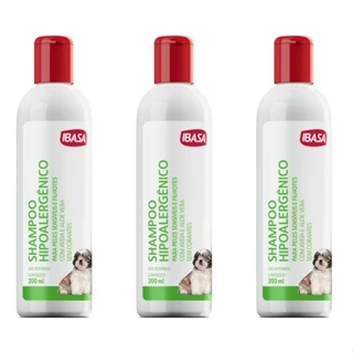 Kit 3 Shampoo Hipoalergênico Peles Sensíveis Ibasa 200ml