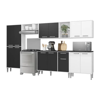 Cozinha Compacta com Armário e Balcão Xangai Jazz Multimóveis