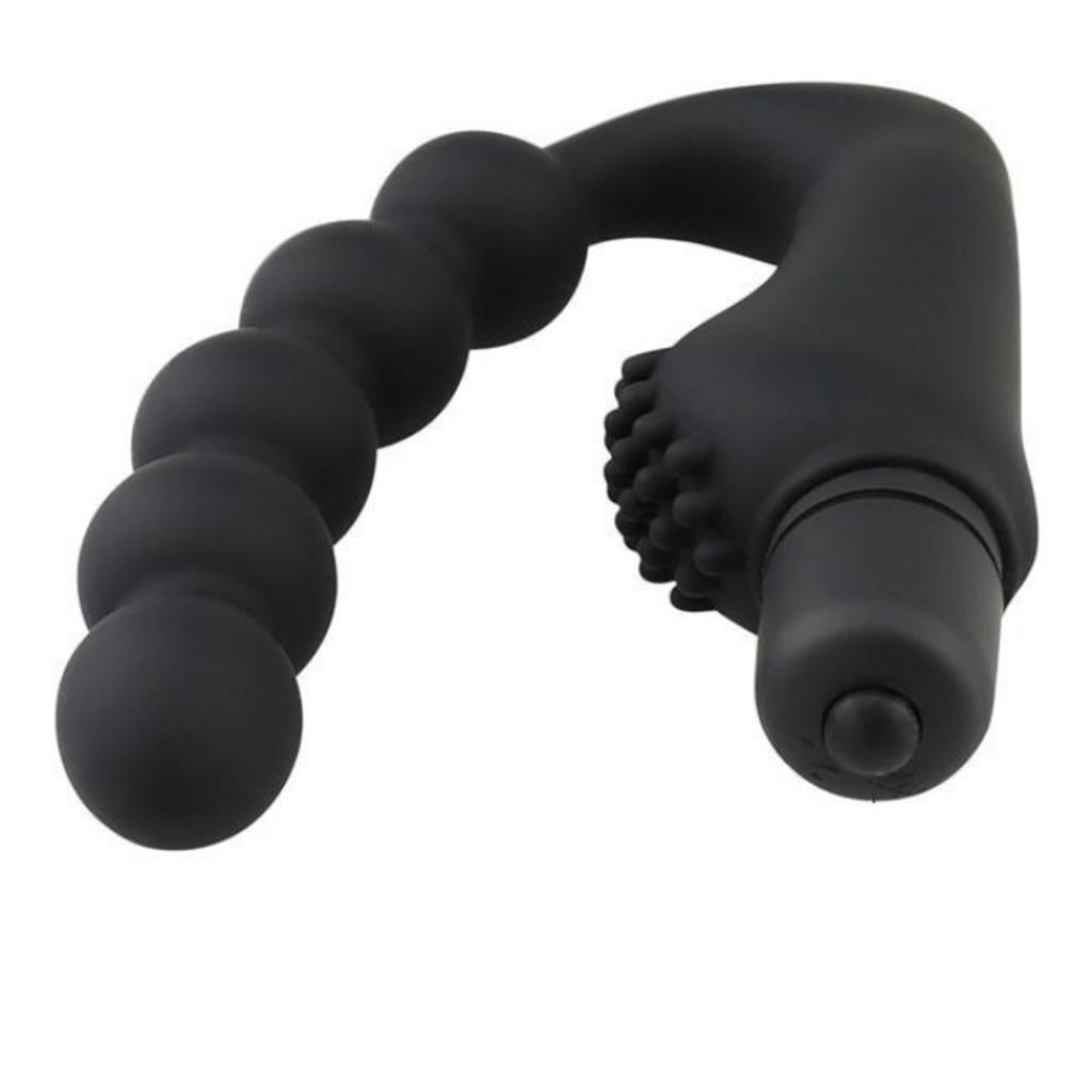 Estimulador de Prostata Plug Anal Preto Pompoarismo Escalonado