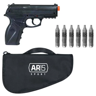 Pistola Airsoft Co2 Wingun Rossi C11 6mm + Tático 05