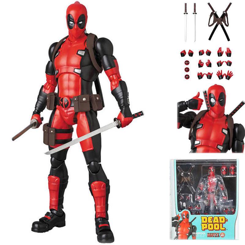 Marvel Mafex 082 Mudança De Cabeça Deadpool PVC Action Figure Boneca De ...