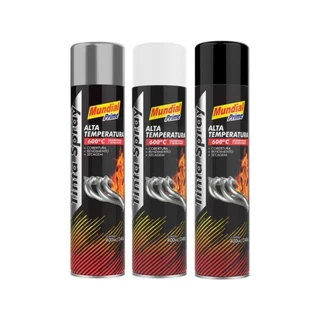 Tinta em Spray Alta Temperatura 400ml Mundial Prime