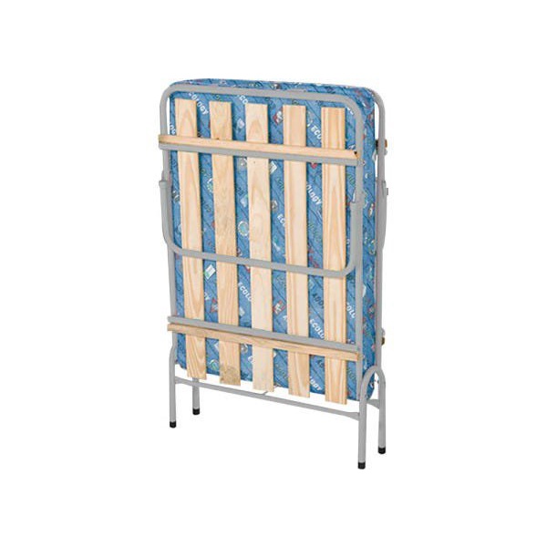 Cama Dobrável Prata com Colchão - Prata