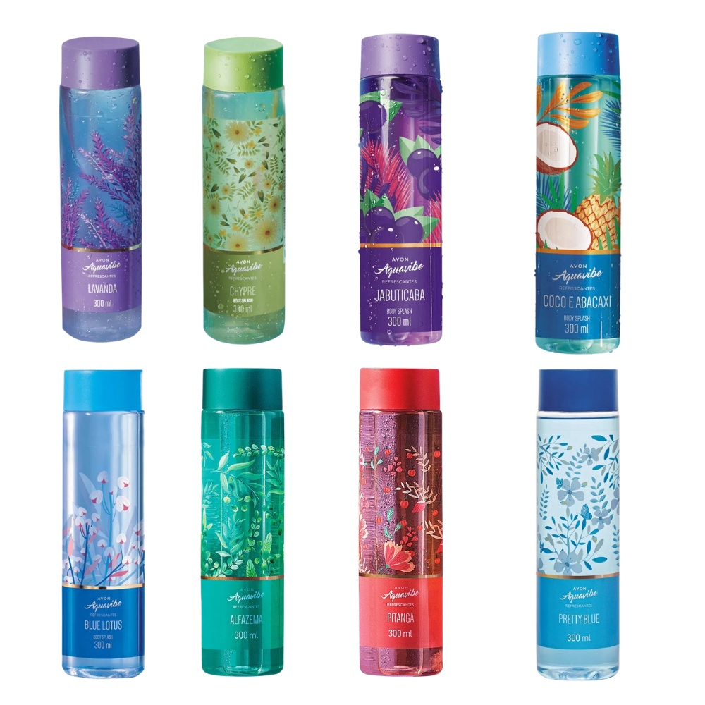 Perfume Aquavibe Refrescantes Body Splash Avon Colônia Feminina 300ml ...