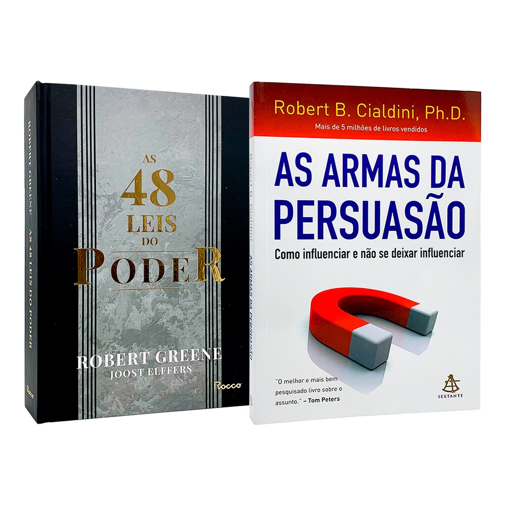 As 48 Leis do Poder + As Armas da Persuasão - 2 Livros Físicos