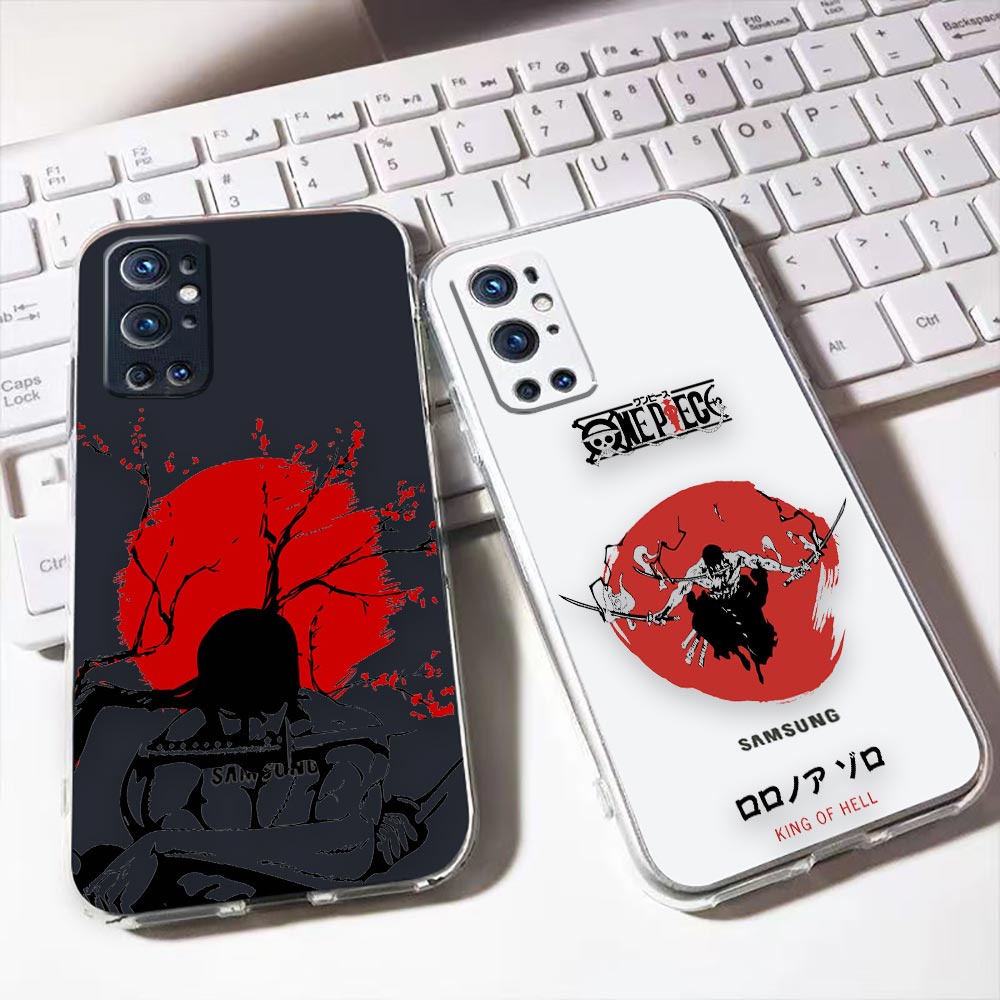 Anime One Piece Roronoa Zoro Rei Do Inferno Caixa De Telefone Transparente Para Samsung Galaxy S22 S21 FE S20 S10 Nota20 10 Ultra Plus Pro A73 A72 A71 A53 A52 A51 A50 A42 A33 A30 A20