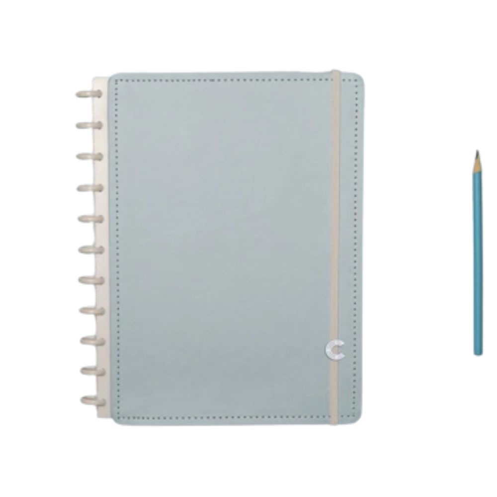 Caderno Inteligente Grande Azul Pastel