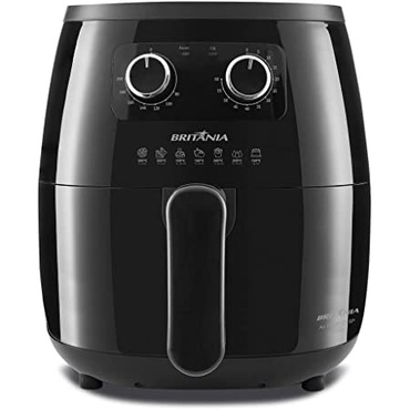 Fritadeira Air Fryer Britânia BFR40 Vermelho Inox 5L Antiaderente