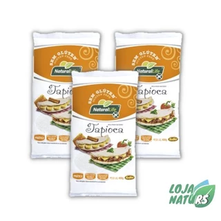 KIT 3 Unidades Massa de Tapioca Sem Glúten Sem Lactose 400g - Natural Life