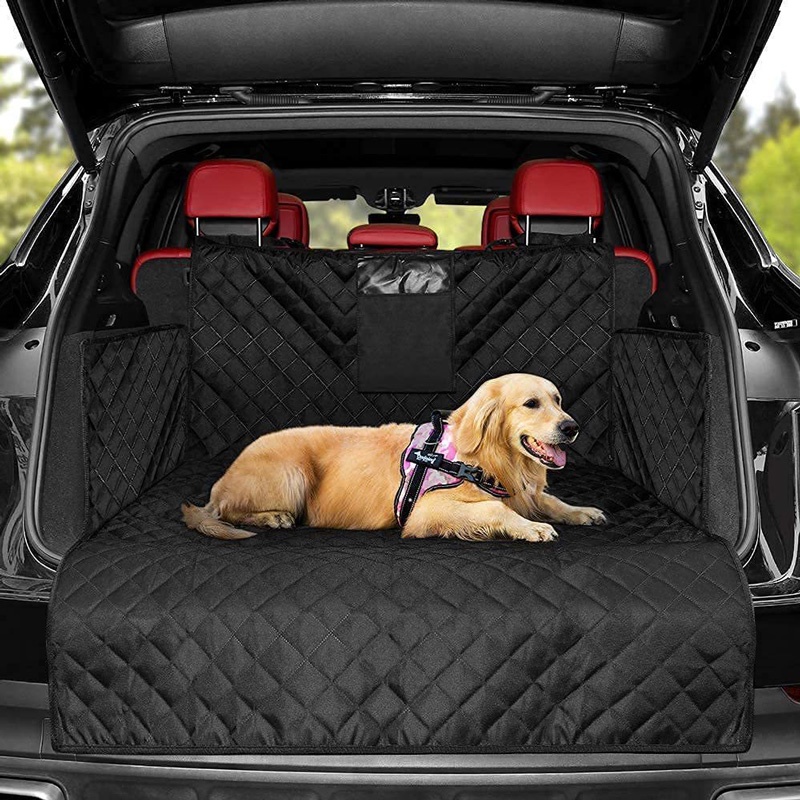 canil portadores do cão à prova dwaterproof água traseira de volta pet cão capa assento do carro esteiras protetor rede com cinto segurança transportin perro
