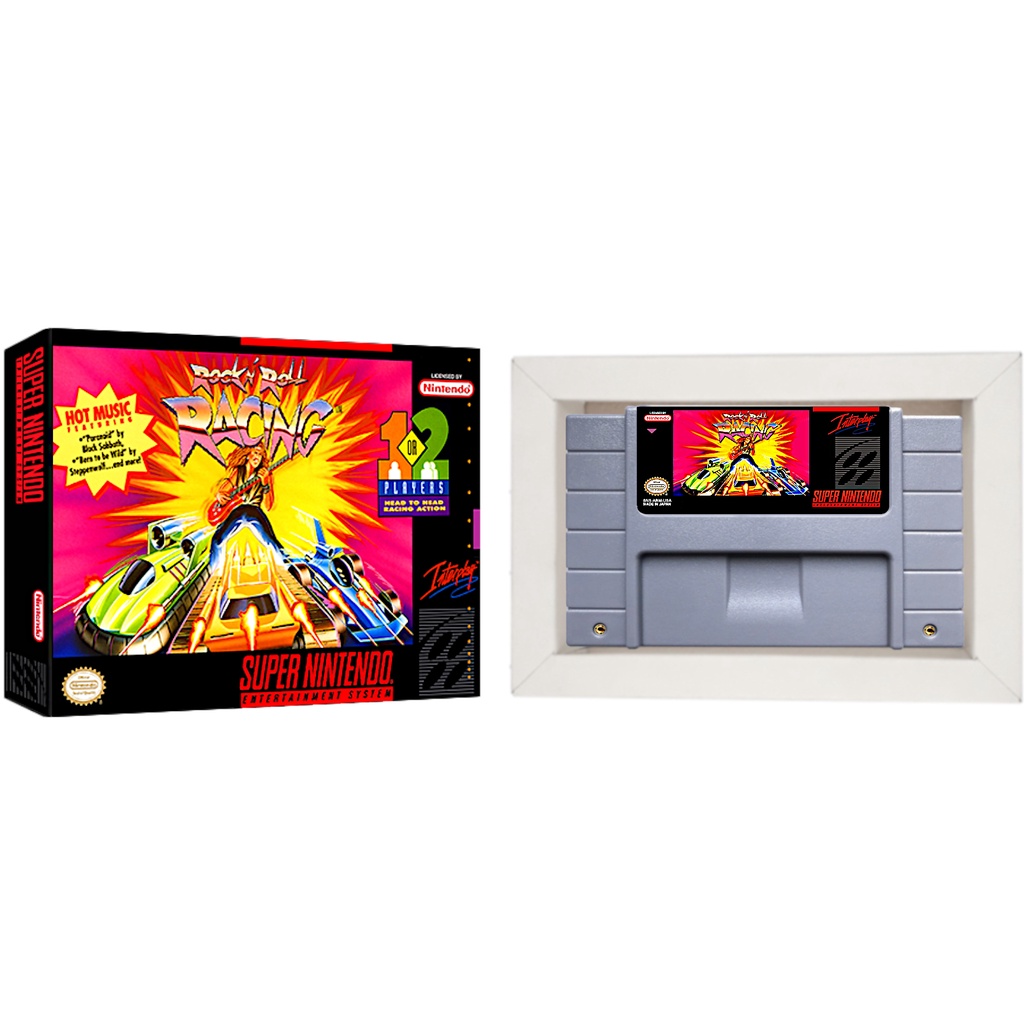 Rock N' Roll Racing Cartucho de Super Nintendo com Caixa e Berço snes ...