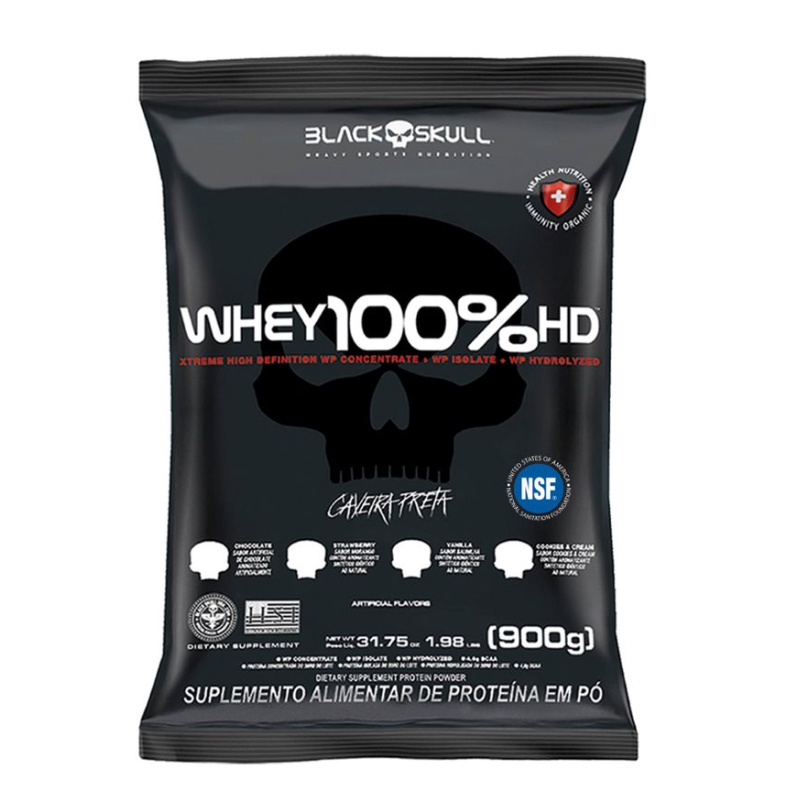 Whey 100 Hd 900g Wpc Wpi Wph Black Skull Shopee Brasil