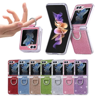 Fundas Sumsung Samung Flip 5 ZFlip5 Capa De Couro Rosa Cintilante De Luxo Para Samsung Galaxy Z Fold5 5G Protetora